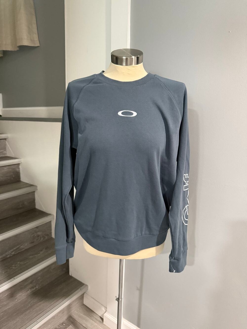Oakley Crew Graphic PKT Golf Sweatshirt Dark Slate Men's Large